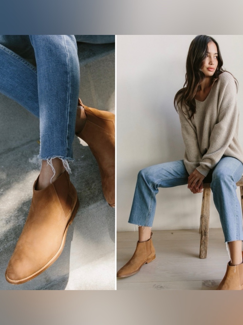 Jenni Kayne | NWOB Oiled Leather Chelsea Boot in Walnut - Size IT 40